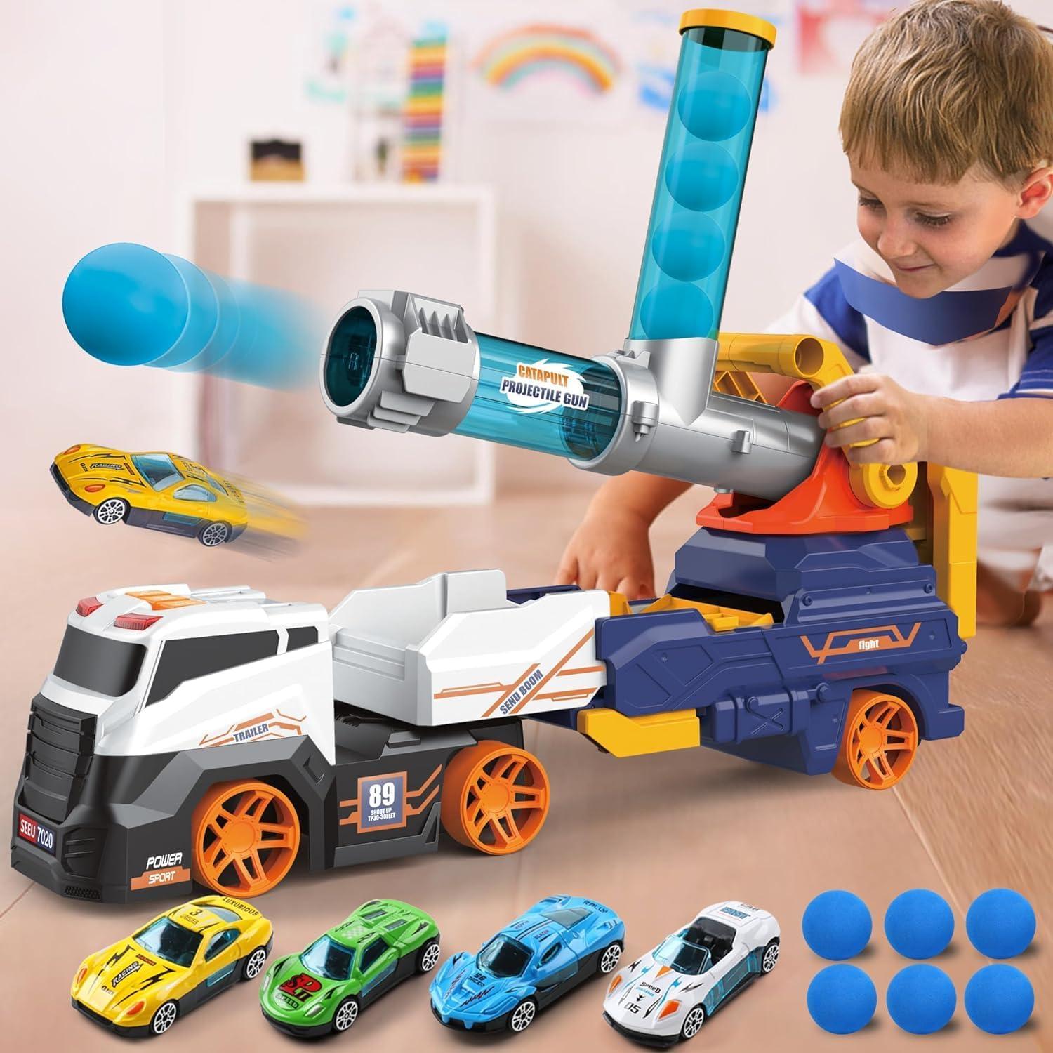 Camión de Juguete DWI Dowellin 71 cm con Coches y Pelotas