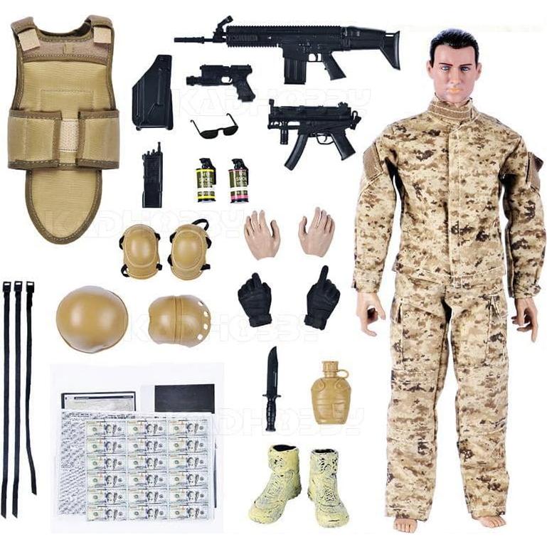Figuras de Acción 12" Pattiz Navy SEAL con Accesorios
