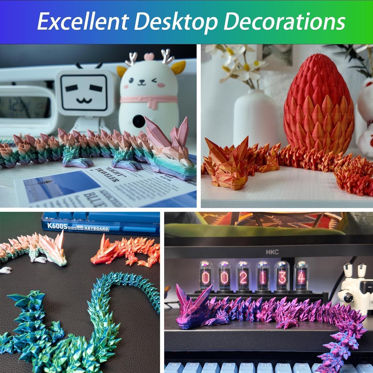 Huevo de Dragón 3D OasisLuxe con Dragón Articulado 38 cm