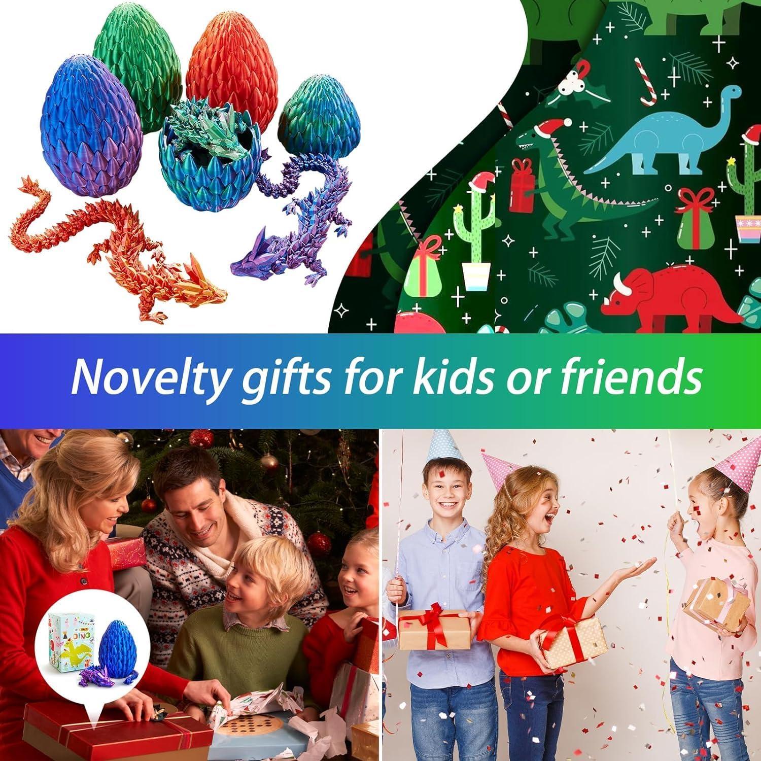 Huevo de Dragón 3D OasisLuxe con Dragón Articulado 38 cm