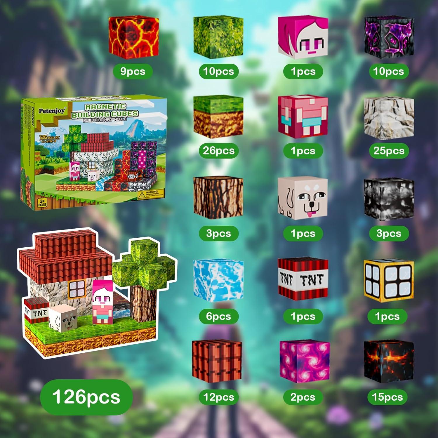 Bloques Magnéticos Petenjoy Set de 126 Pcs Juguete Educativo