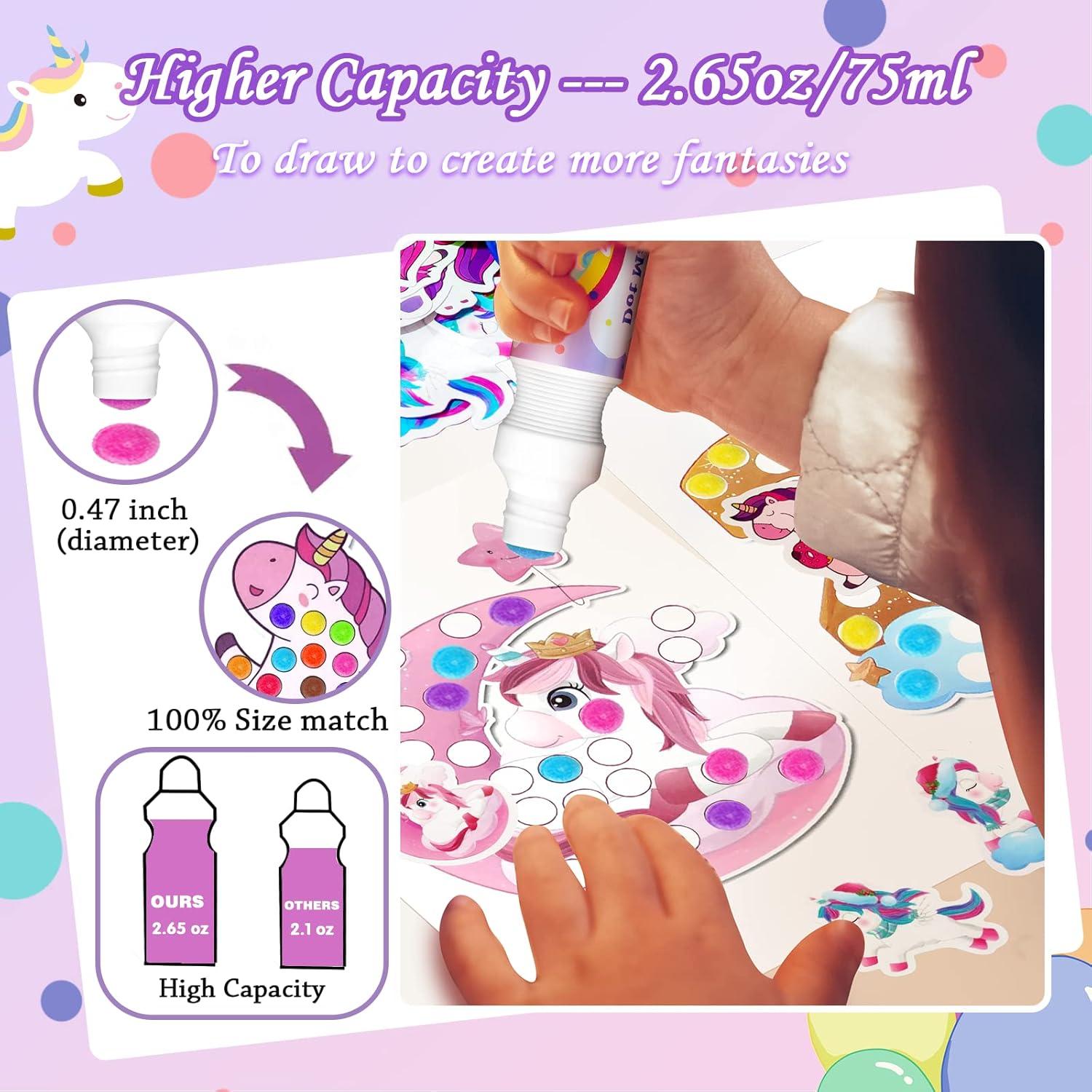 Juego de 50 Marcadores Lavables Weirtoya con Estuche Unicornio