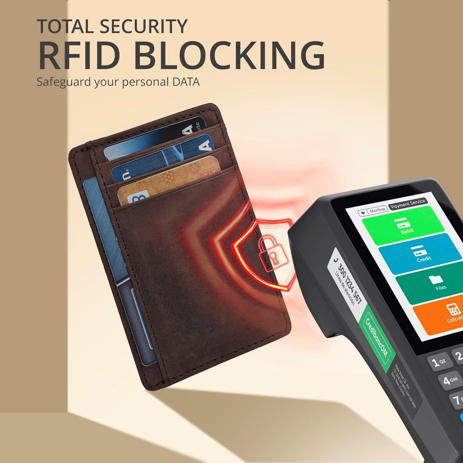 Cartera Minimalista Slim de Cuero Clifton Heritage RFID