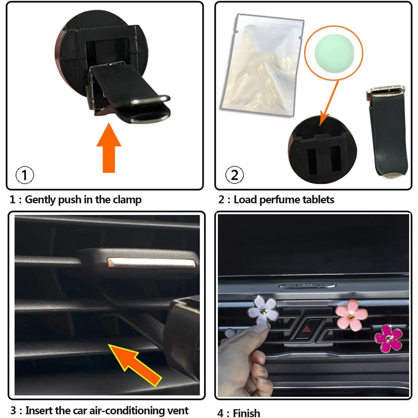 Clip Ambientador de Aire para Auto CHMAO 6 Piezas Decorativos