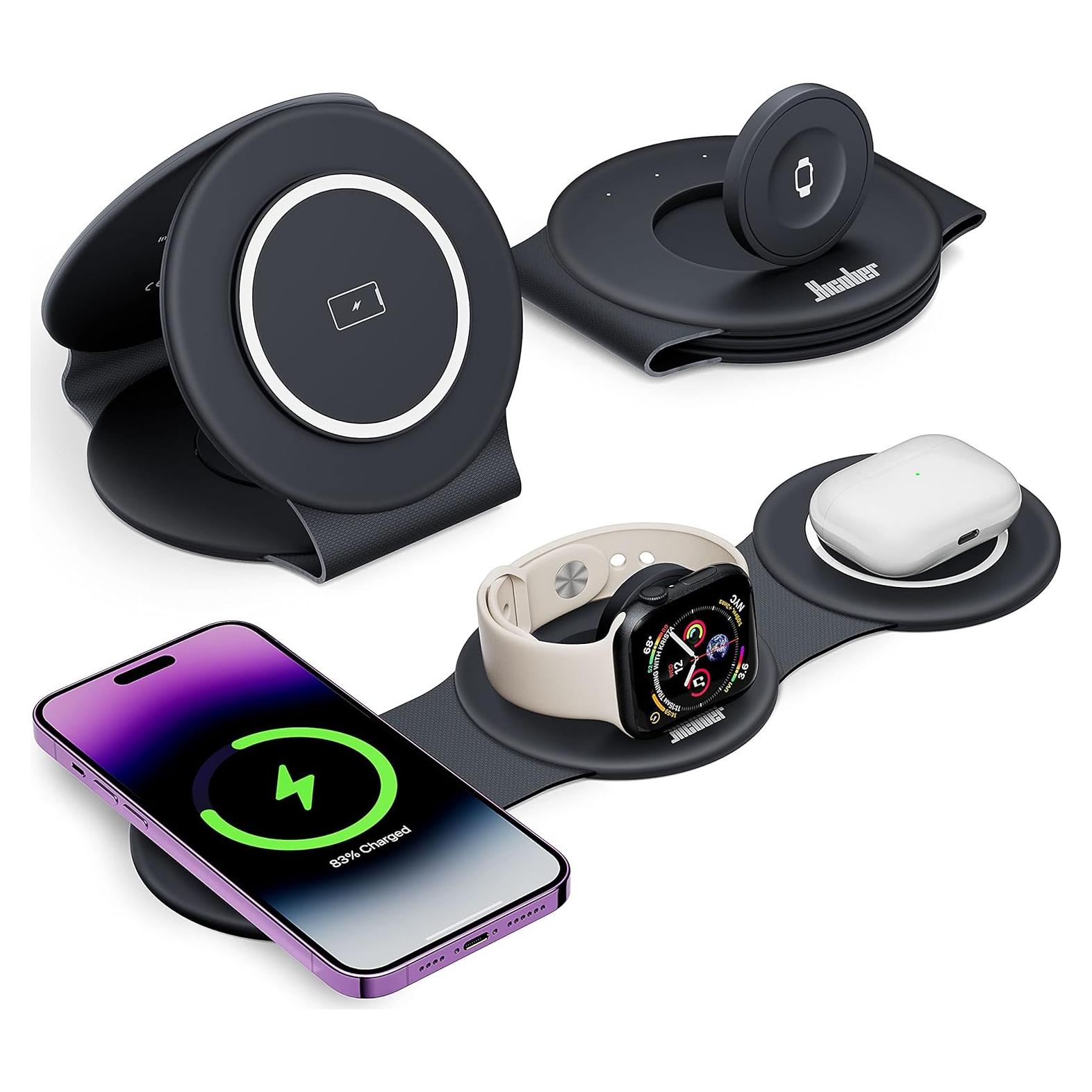Estación de Carga Inalámbrica 3 en 1 18W para Apple