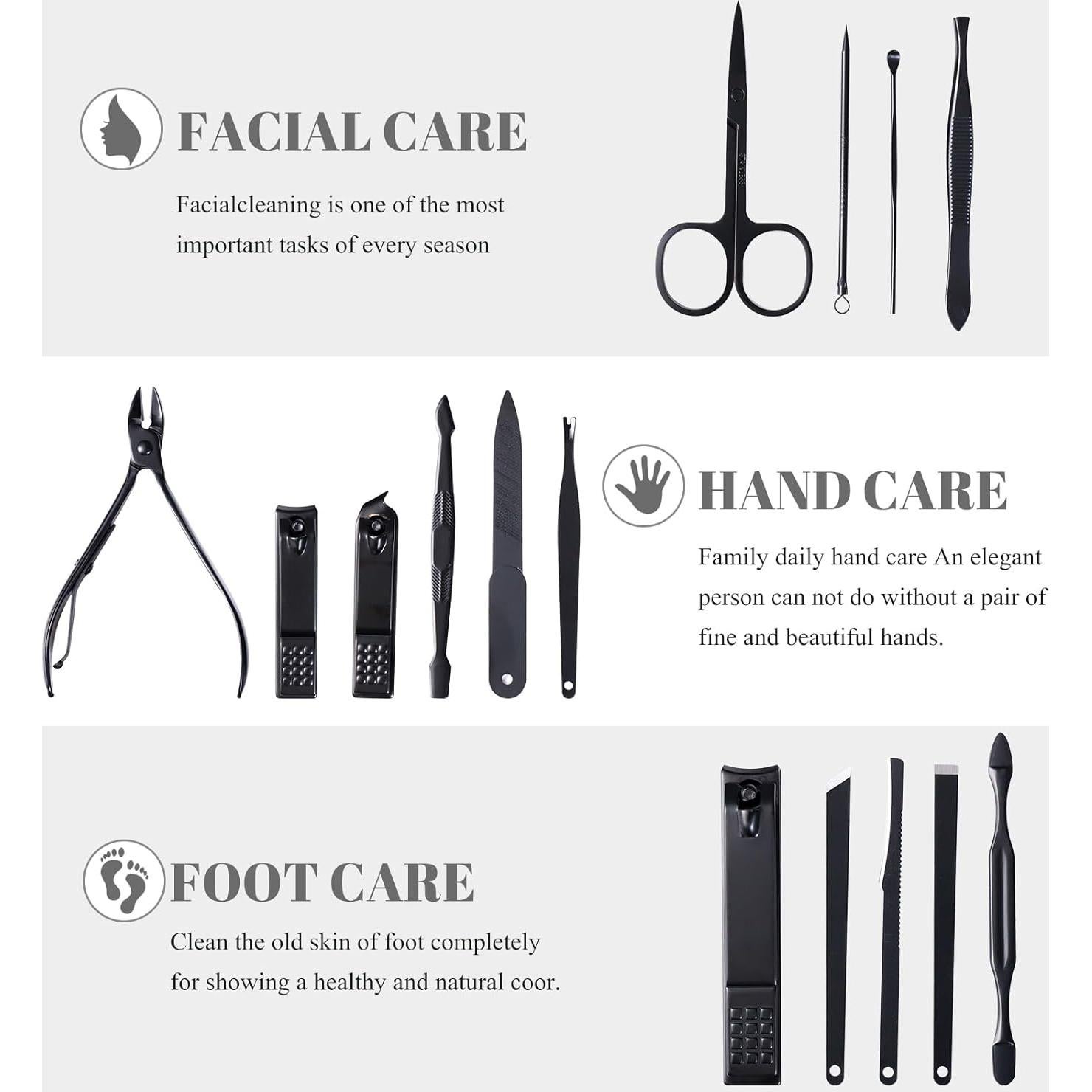 Kit de Cortauñas de Acero Inoxidable QLNE - Manicura y Pedicura