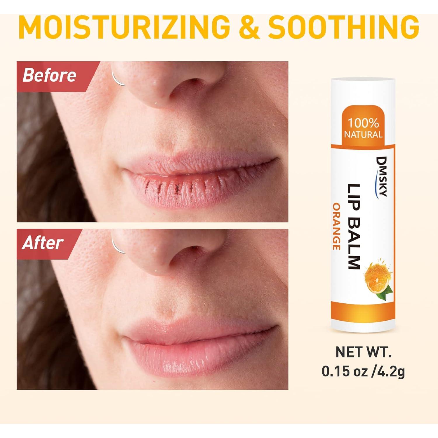 Bálsamo Labial Natural DMSKY - 12 Sabores Hidratantes