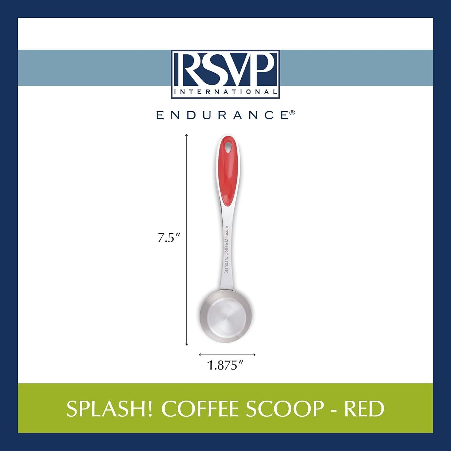 Cuchara para Café RSVP International 2 Cucharadas Acrílico Rojo