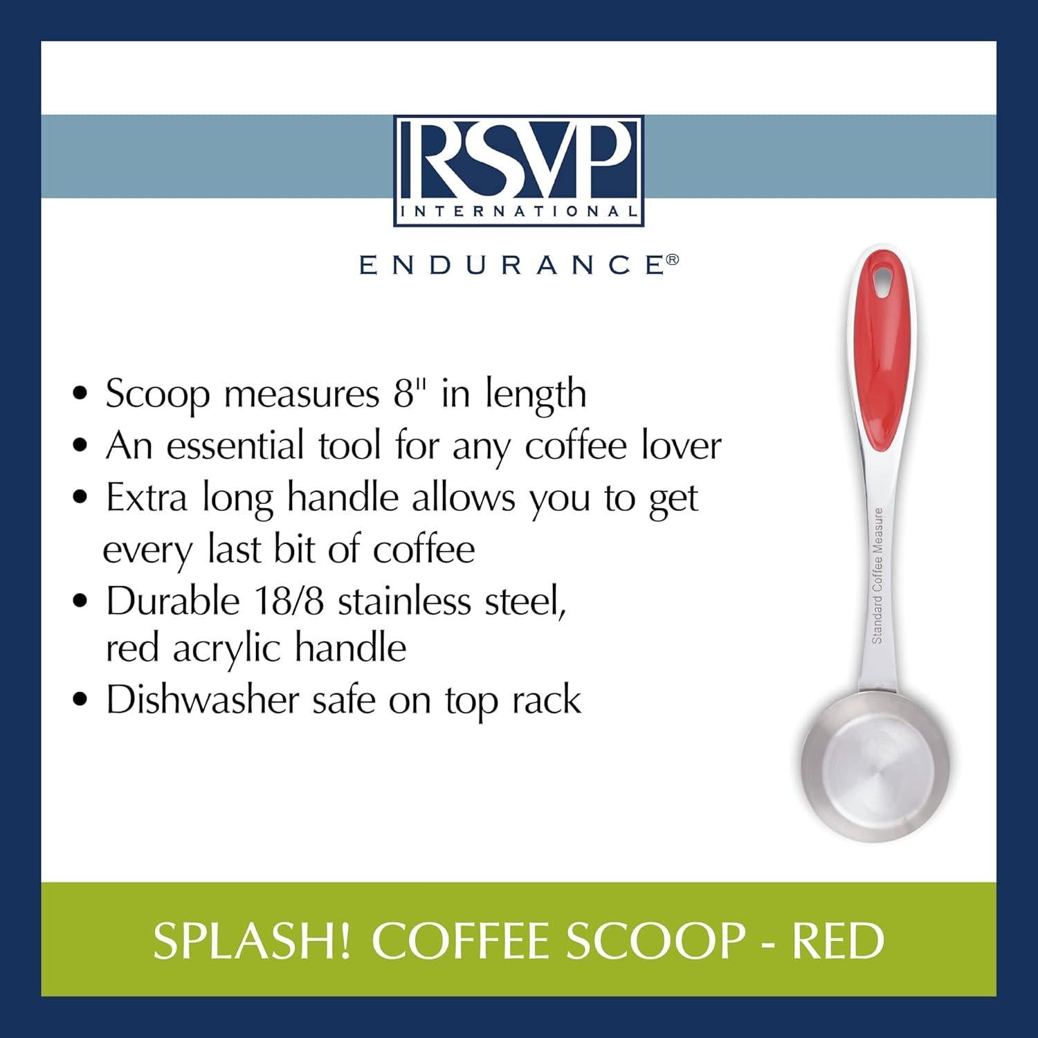 Cuchara para Café RSVP International 2 Cucharadas Acrílico Rojo