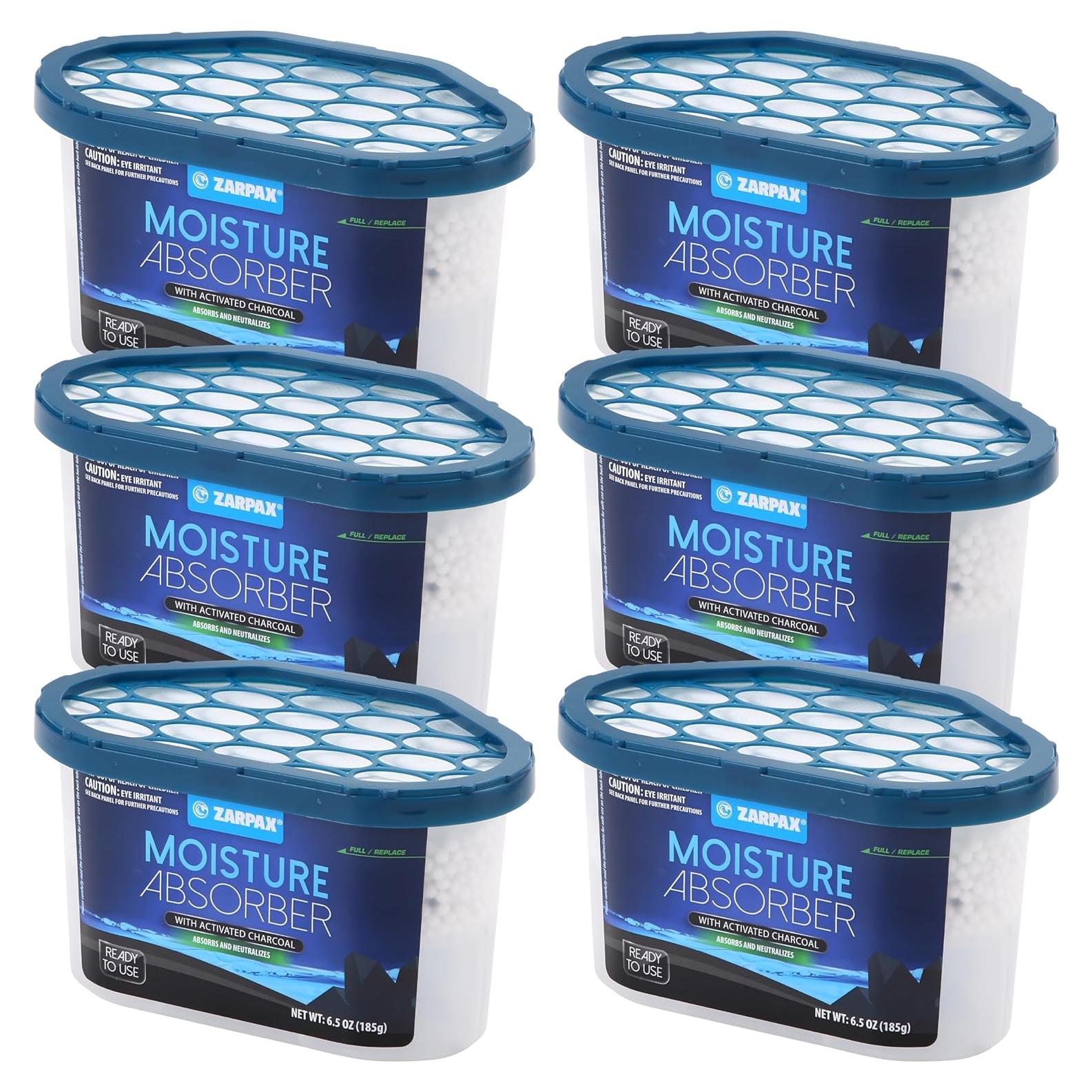 Absorbente de Humedad Zarpax 185g Carbón Activado Set de 6