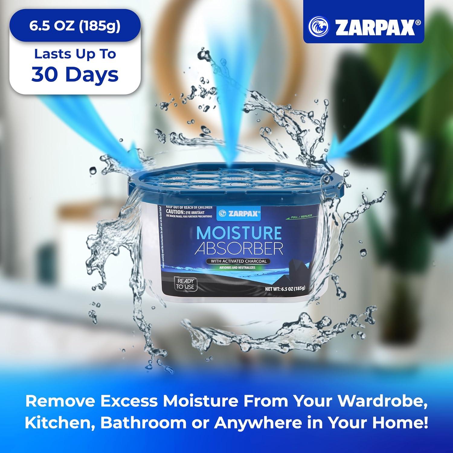 Absorbente de Humedad Zarpax 185g Carbón Activado Set de 6