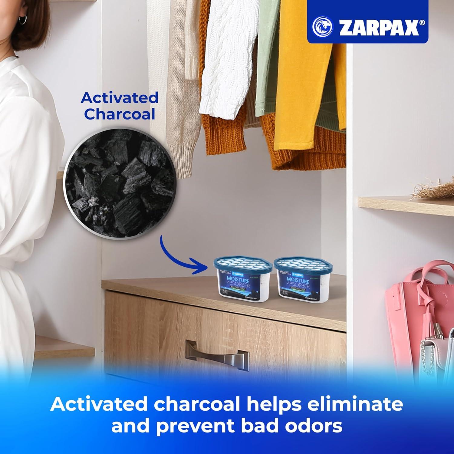 Absorbente de Humedad Zarpax 185g Carbón Activado Set de 6