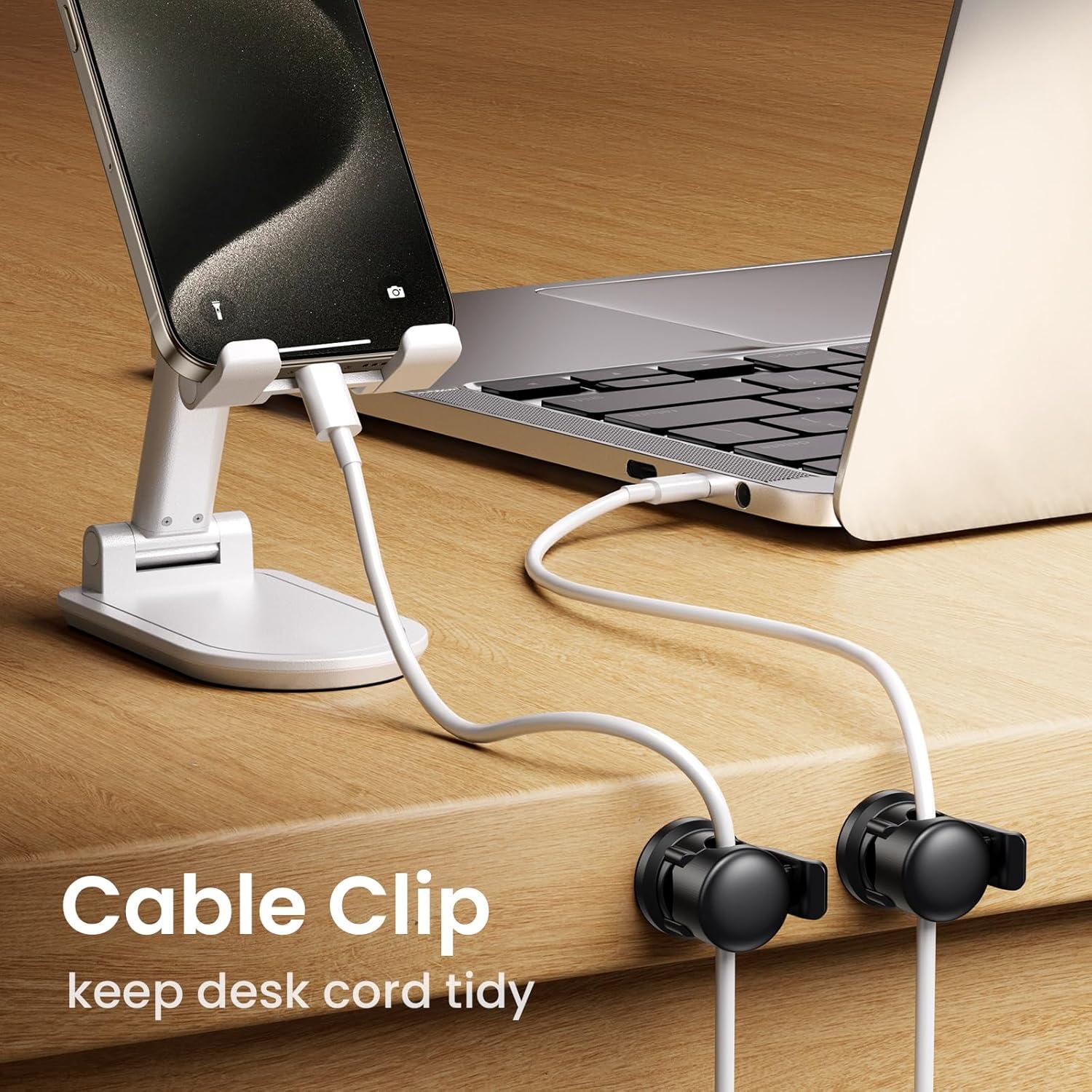 Clip Organizador de Cables LOTUNY, Paquete de 8, Negro