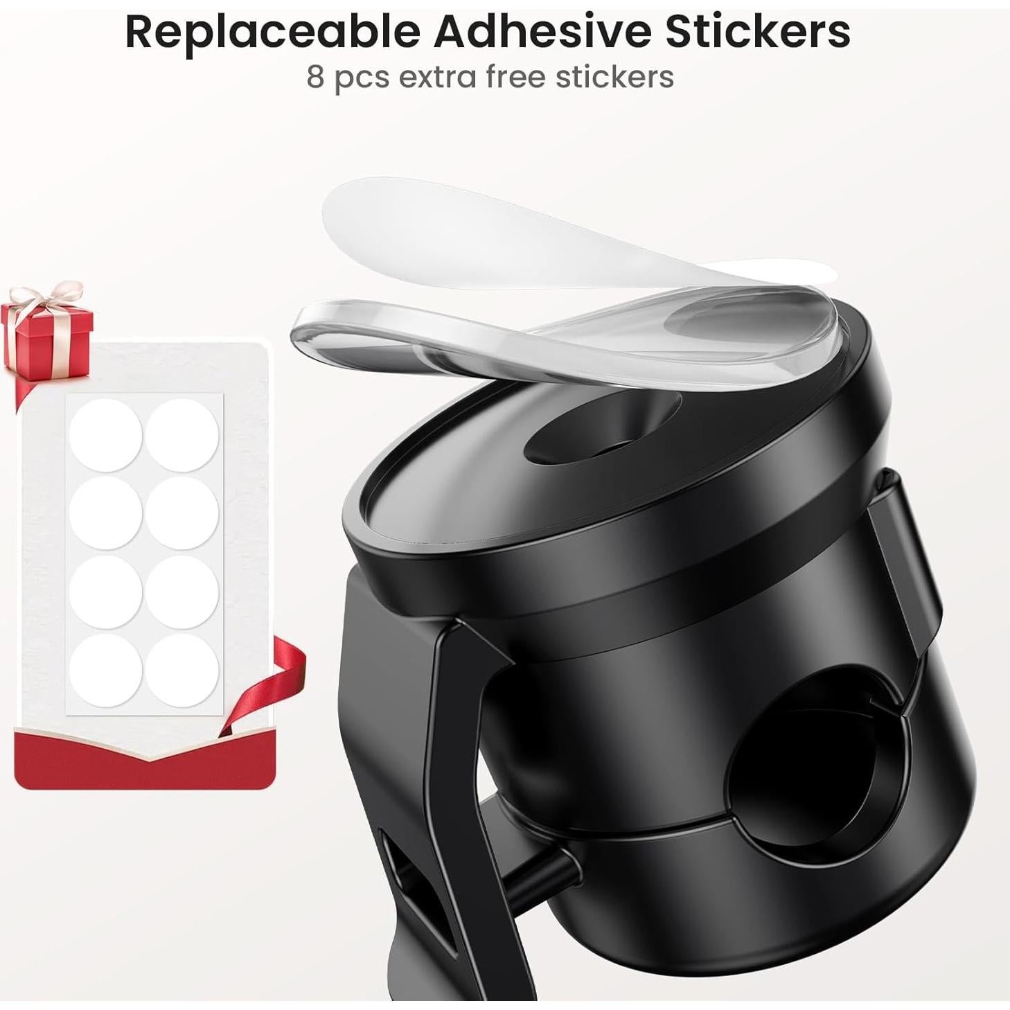 Clip Organizador de Cables LOTUNY, Paquete de 8, Negro