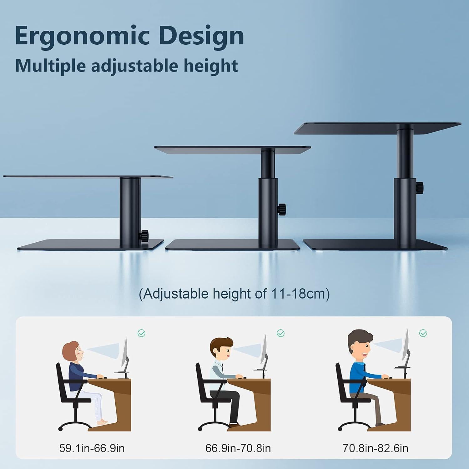 Soporte para Monitor Nillkin Ajustable Ergonómico Aluminio Negro