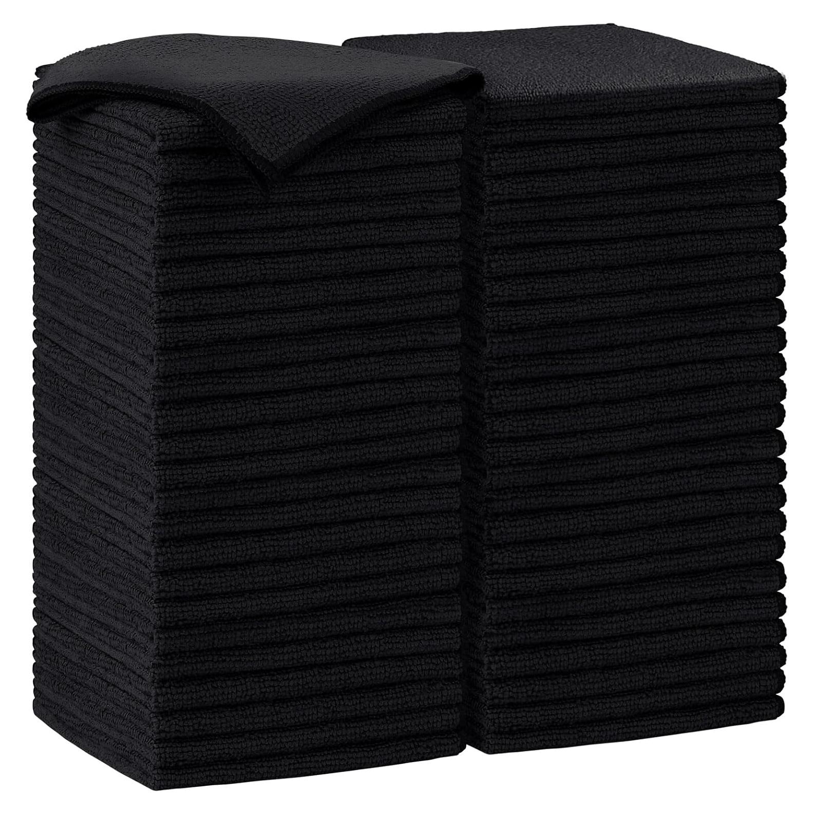 Paños de Microfibra AIDEA 50PK 30x30cm Negros Sin Pelusa