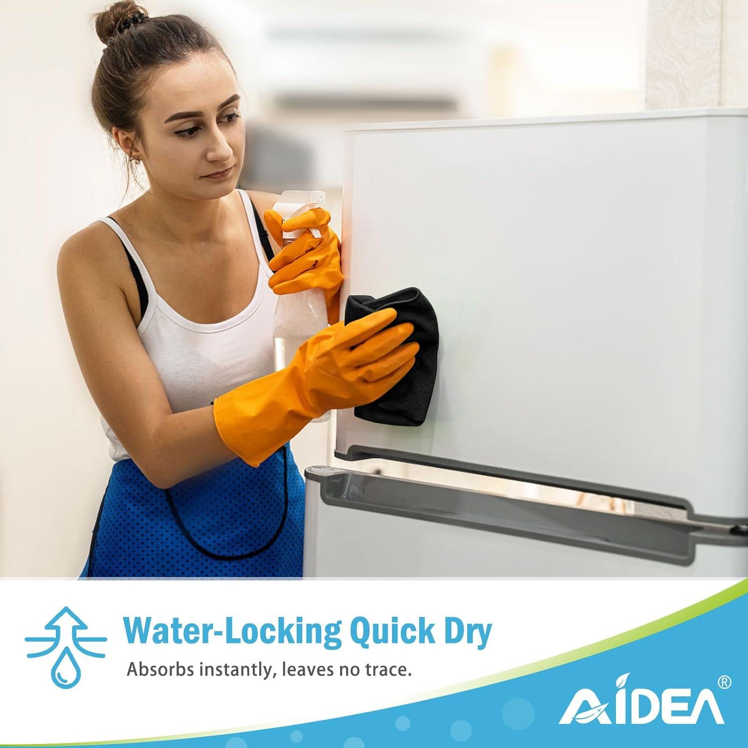 Paños de Microfibra AIDEA 50PK 30x30cm Negros Sin Pelusa