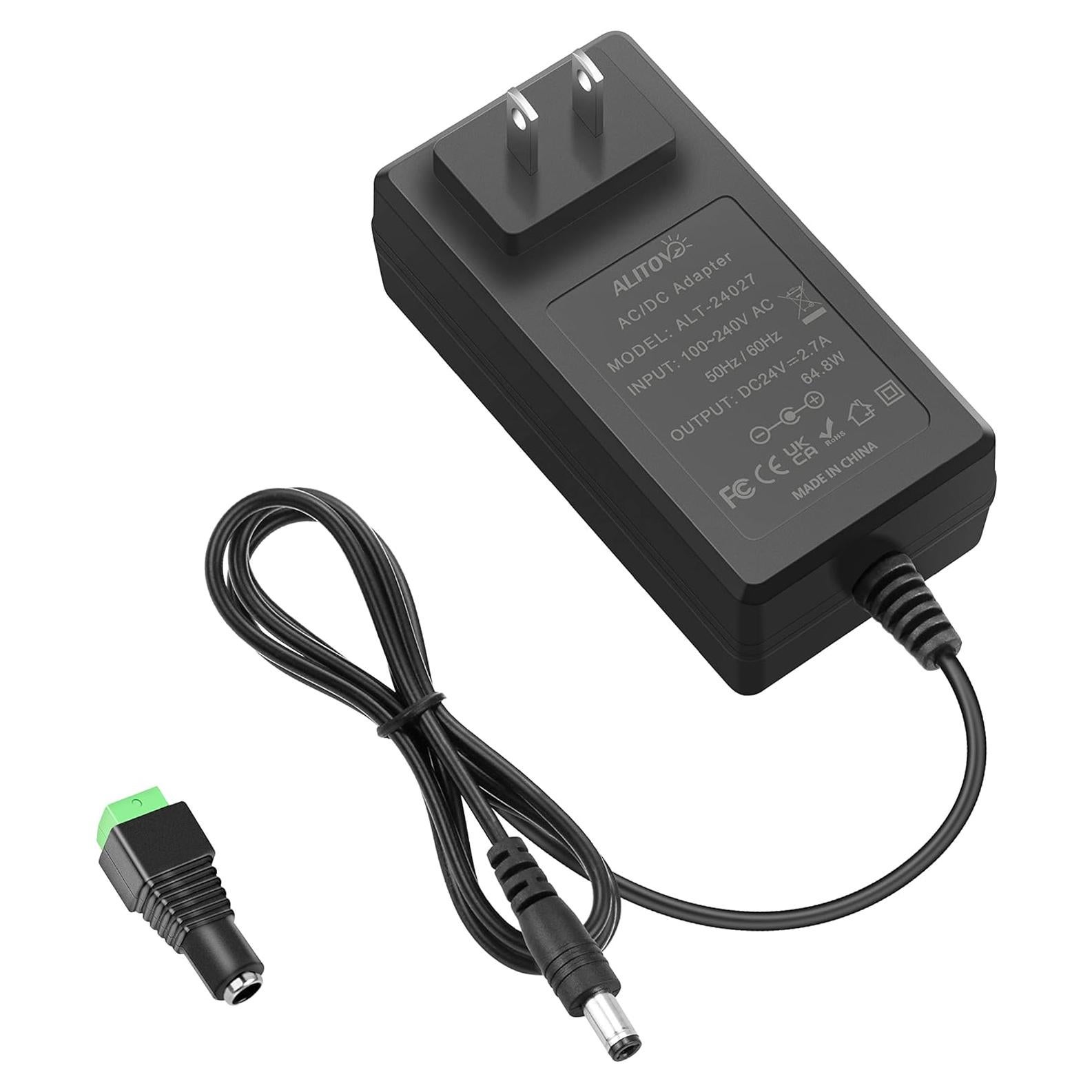 Fuente de Poder ALITOVE 24V 2.7A 65W Adaptador AC a DC