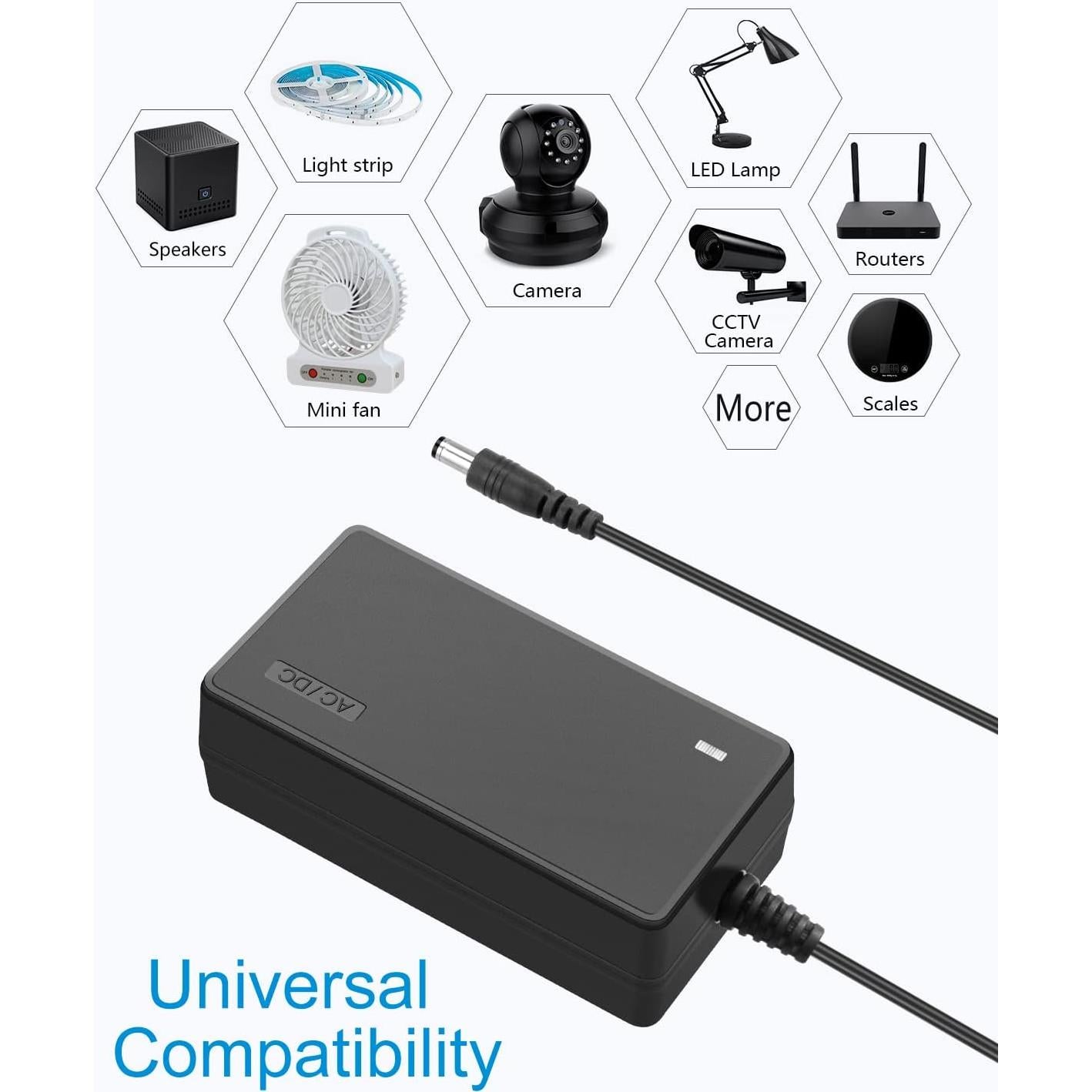 Fuente de Poder ALITOVE 24V 2.7A 65W Adaptador AC a DC