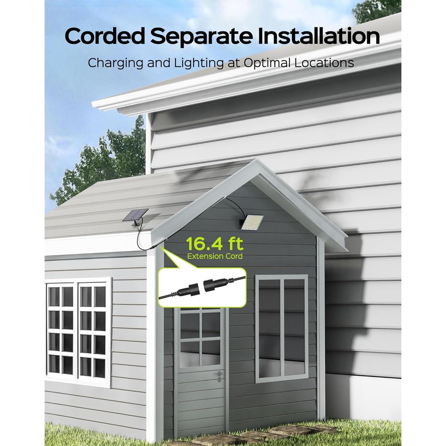 Luces Solares Exteriores JACKYLED 113 LEDs con Sensor Movimiento