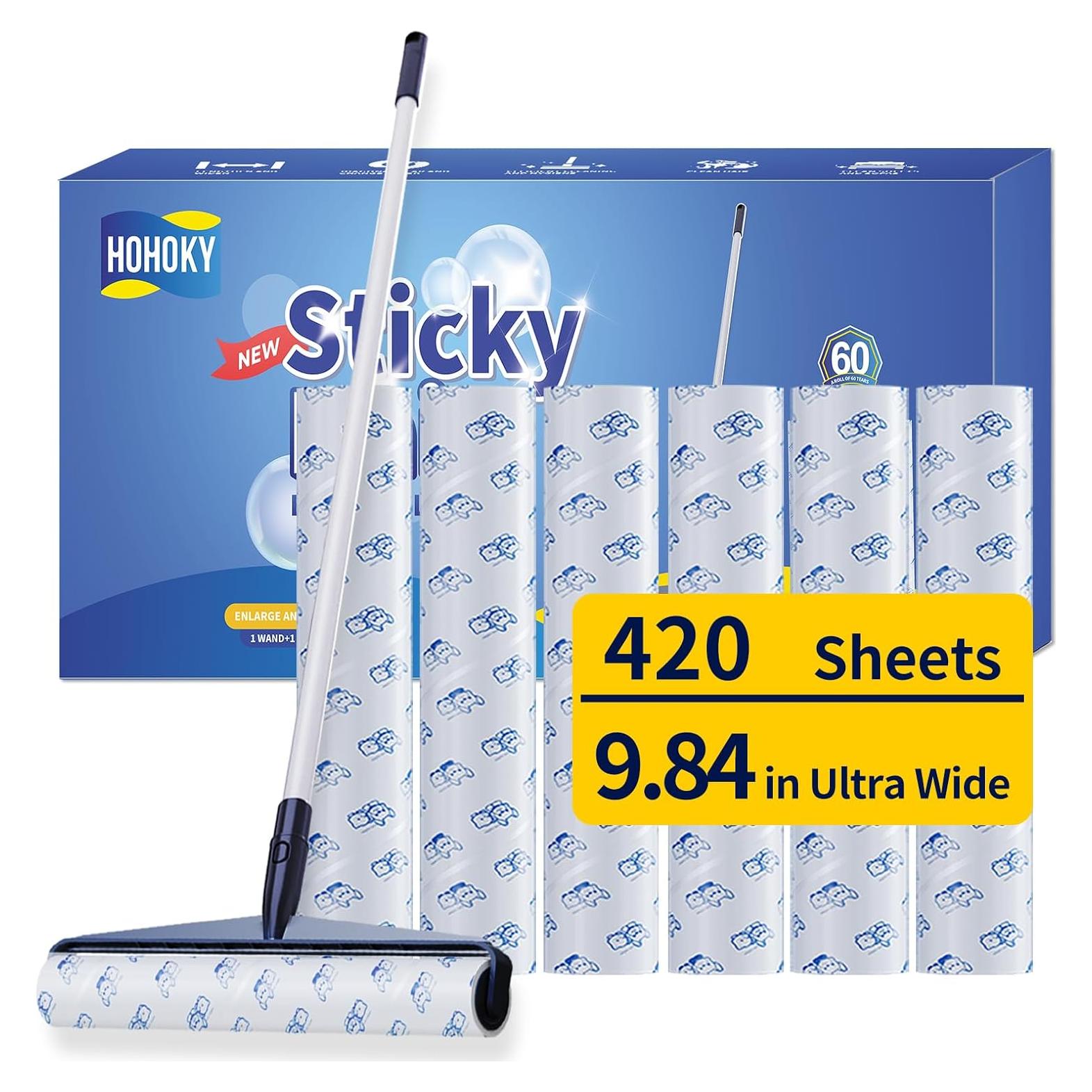 Rodillo Quitapelusas Extra Pegajoso Hohoky 9.84" (25cm) 420 Hojas