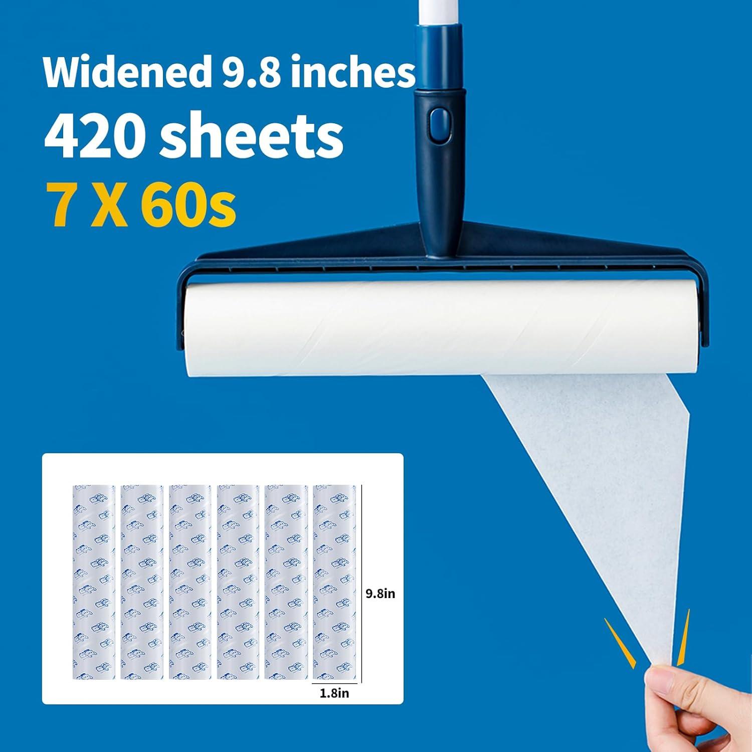 Rodillo Quitapelusas Extra Pegajoso Hohoky 9.84" (25cm) 420 Hojas