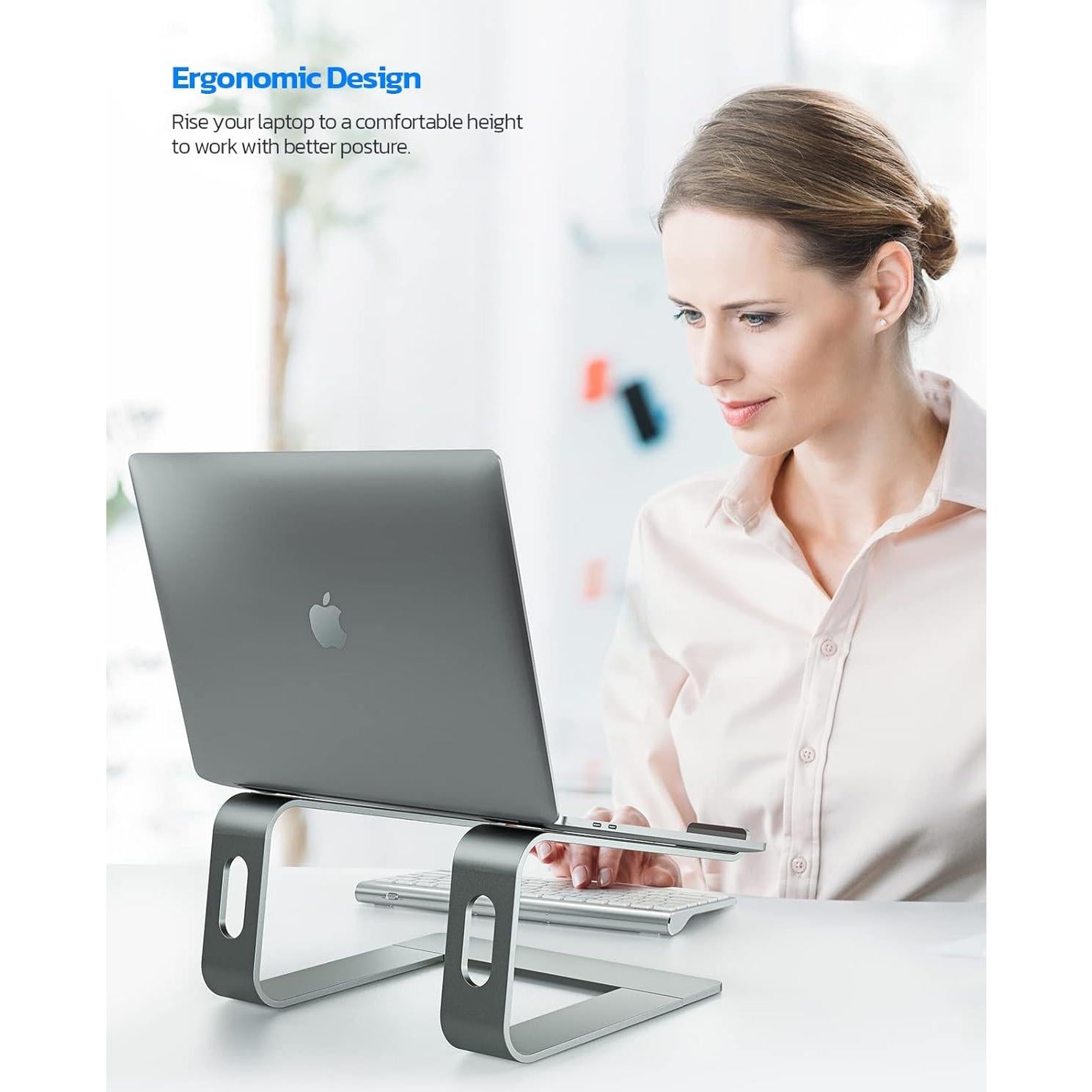 Soporte para Laptop Nulaxy C3 Ergonómico Desmontable 10-16" Gris