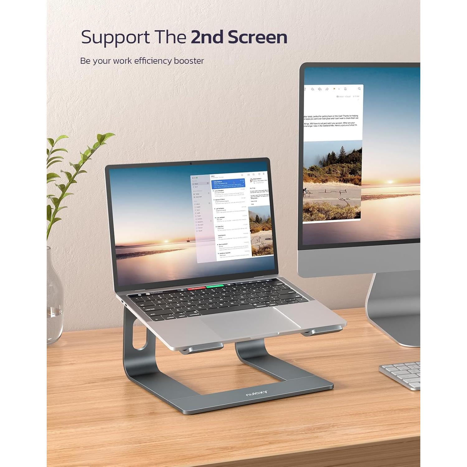 Soporte para Laptop Nulaxy C3 Ergonómico Desmontable 10-16" Gris