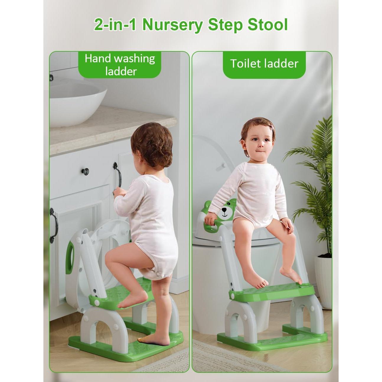 Asiento de Entrenamiento para Baño Koyosnier Verde 2 en 1