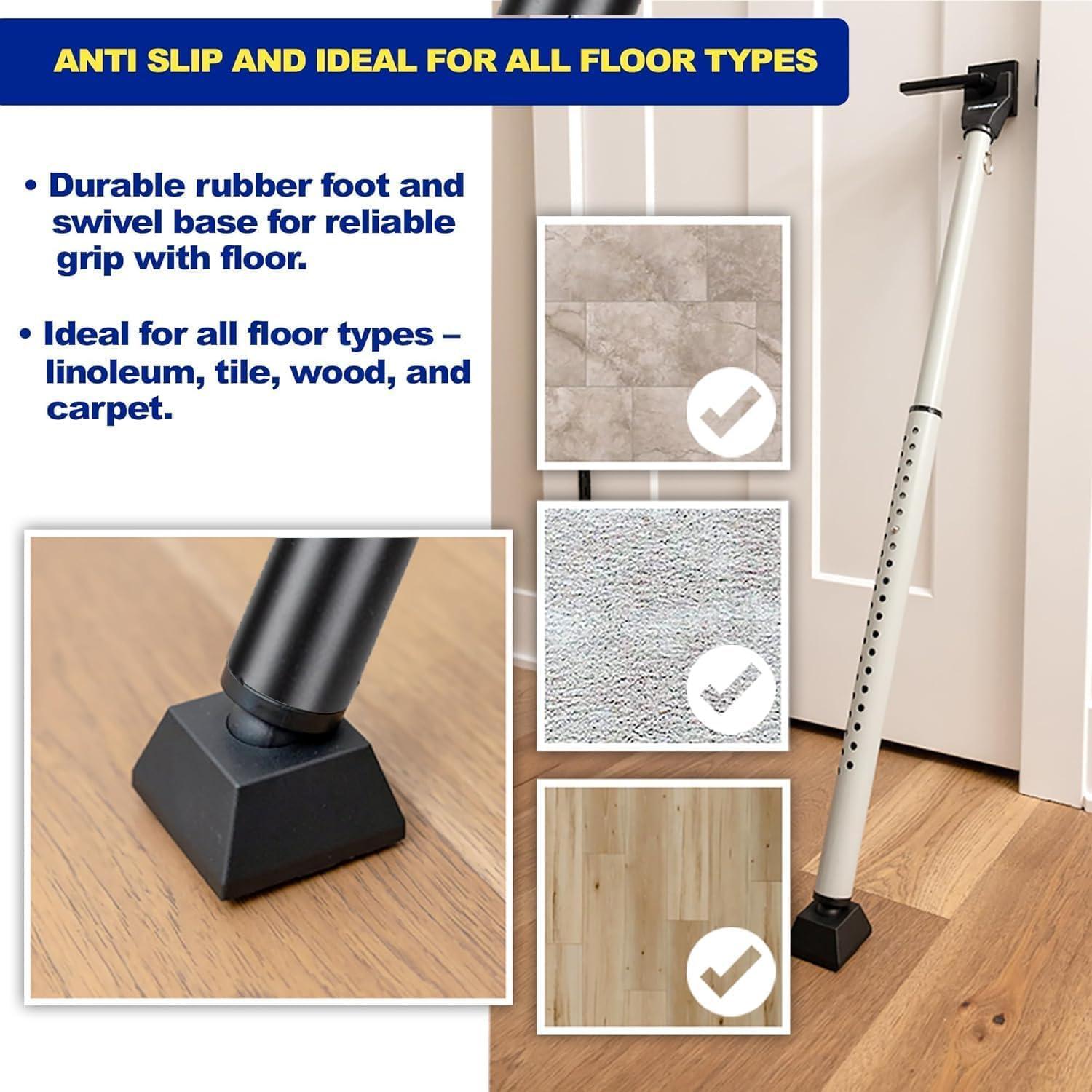 Barra de Seguridad Ajustable BRINKS para Puertas - Negro