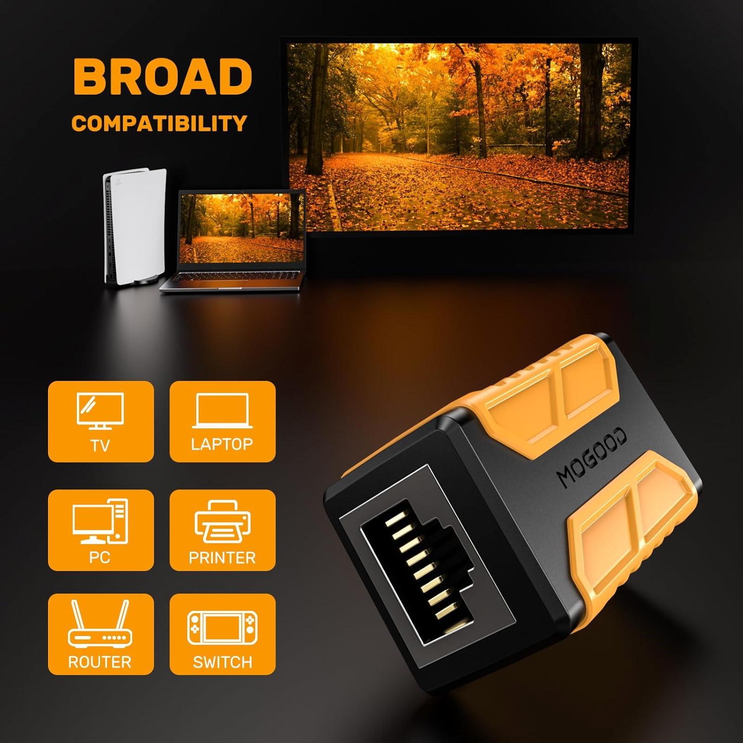 Acoplador RJ45 MOGOOD 10Gbps Femenino a Femenino Cat6