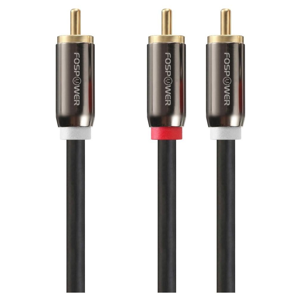 Adaptador RCA Y FosPower 3 Pies Macho a Macho Doble Apantallado