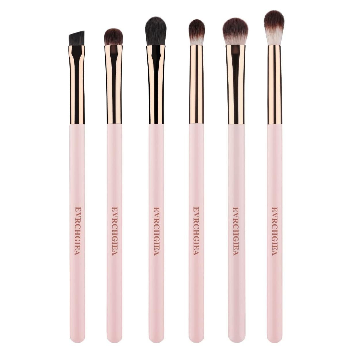 Juego de Brochas para Maquillaje de Ojos EVRCHGIEA 6 Pcs Cerdas Suaves