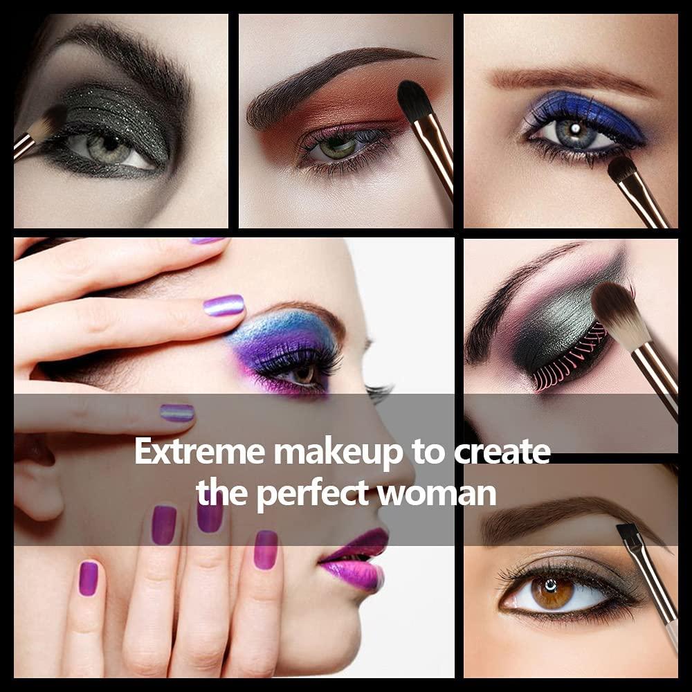 Juego de Brochas para Maquillaje de Ojos EVRCHGIEA 6 Pcs Cerdas Suaves