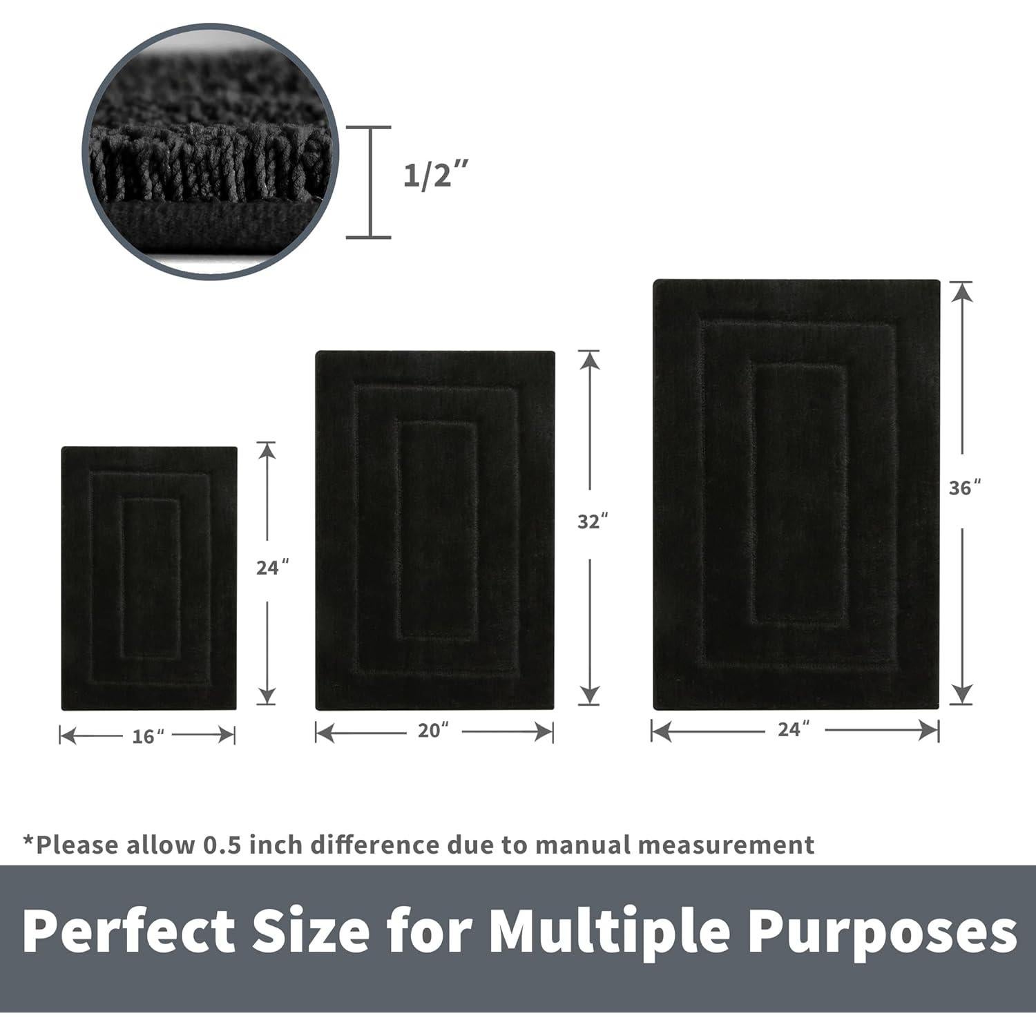 Alfombra de Baño Negra GRANNY SAYS 40x60 cm Antideslizante