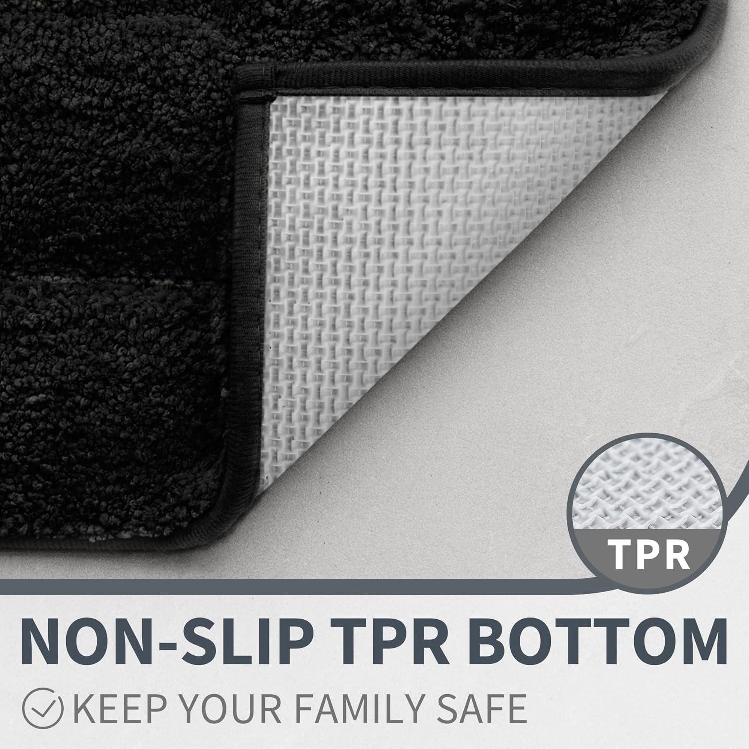 Alfombra de Baño Negra GRANNY SAYS 40x60 cm Antideslizante