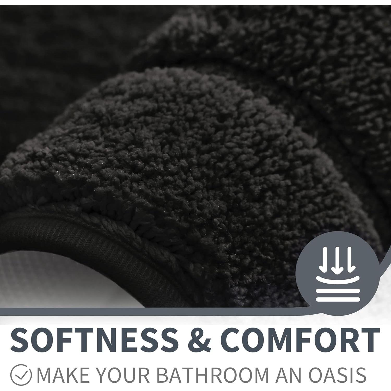 Alfombra de Baño Negra GRANNY SAYS 40x60 cm Antideslizante