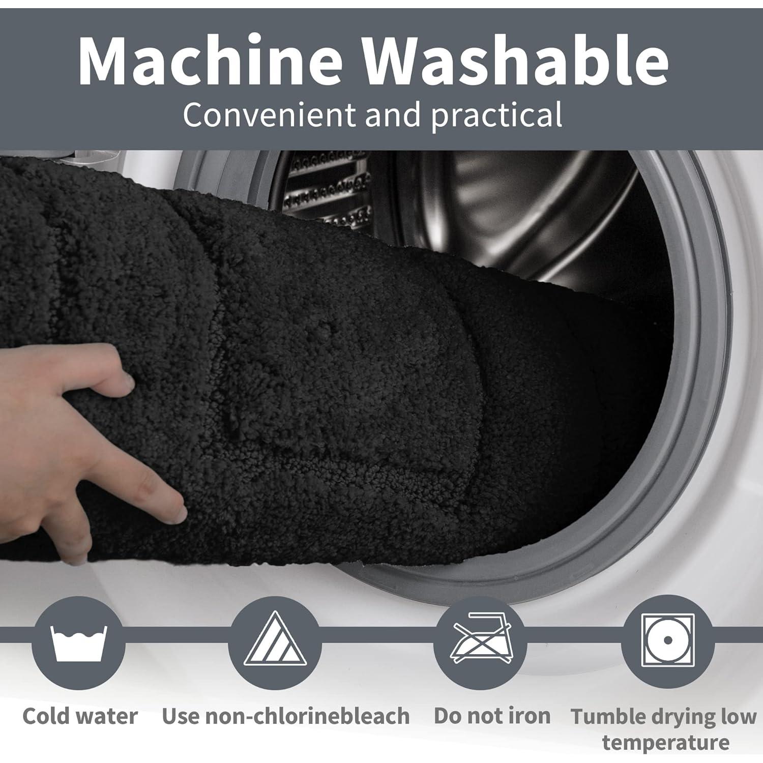 Alfombra de Baño Negra GRANNY SAYS 40x60 cm Antideslizante