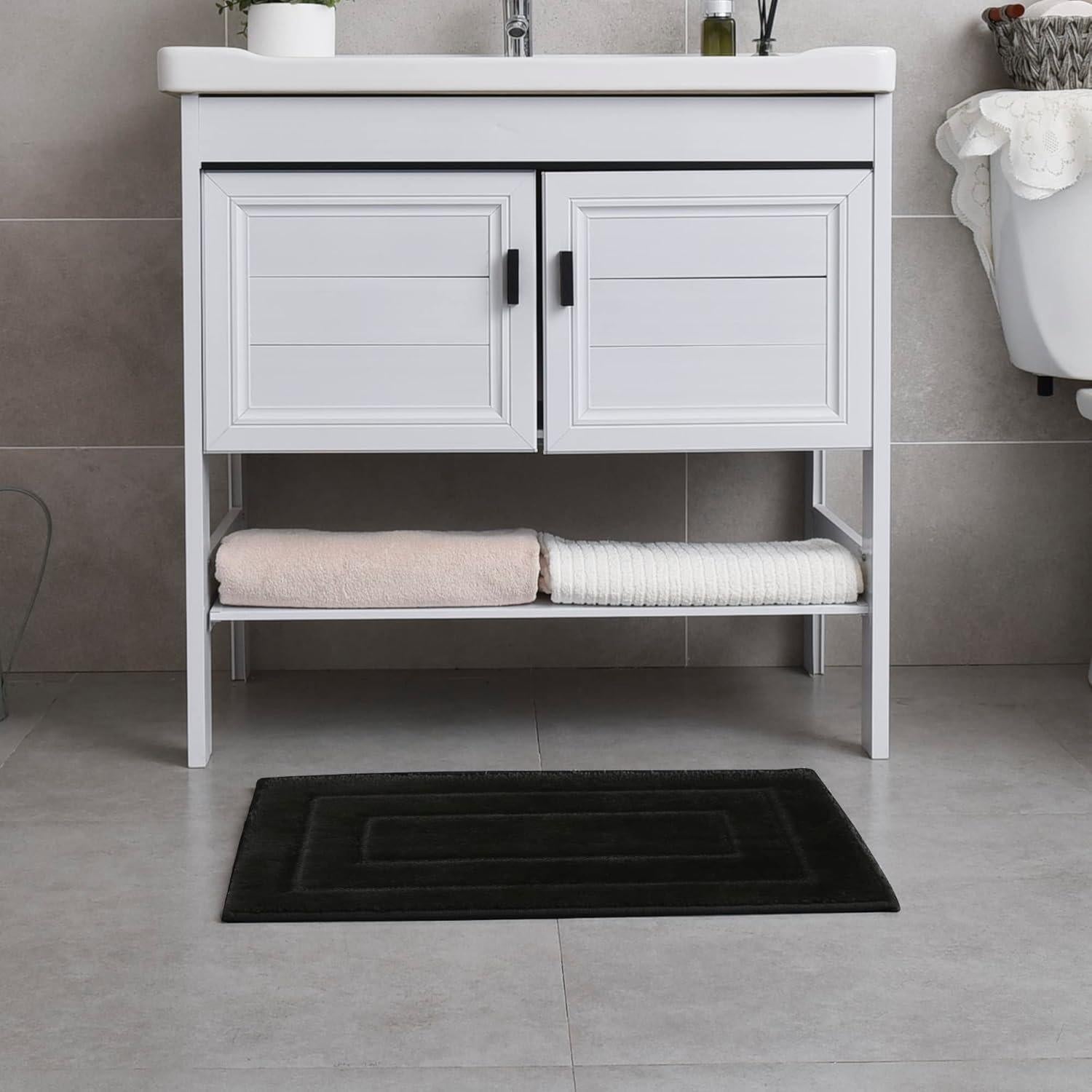 Alfombra de Baño Negra GRANNY SAYS 40x60 cm Antideslizante