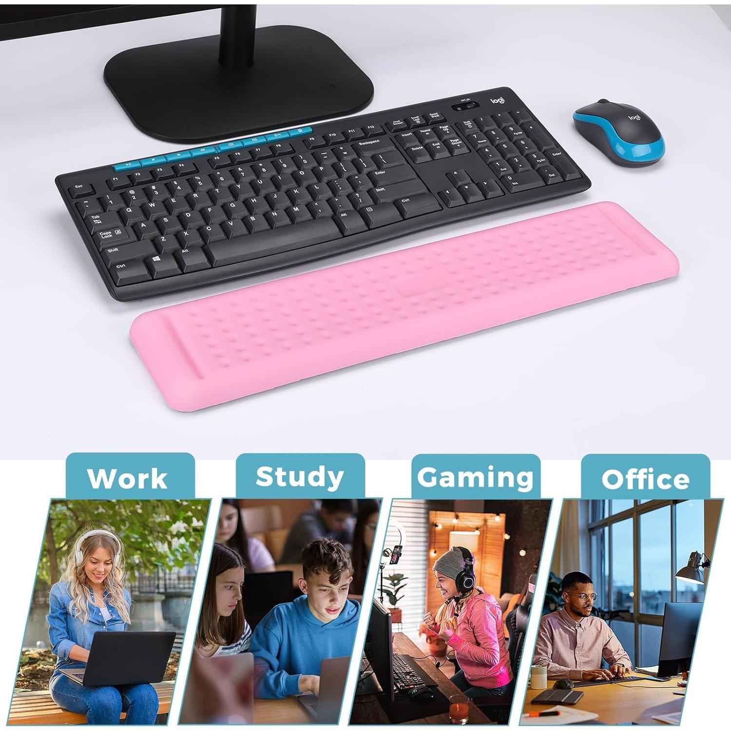 Reposamuñecas Ergonómico Aelfox Lux Rosa, Espuma Viscoelástica