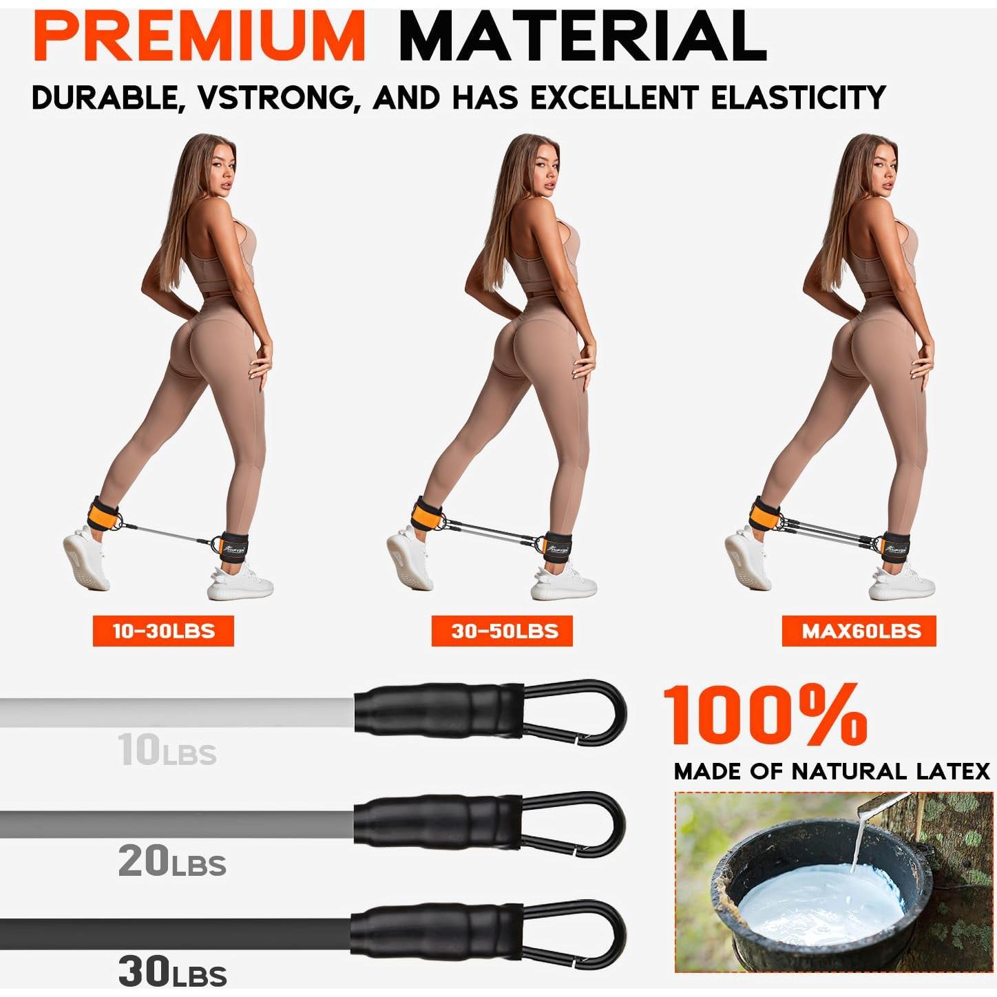 Bandas de Resistencia para Tobillo HPYGN - 3 Niveles Ajustables