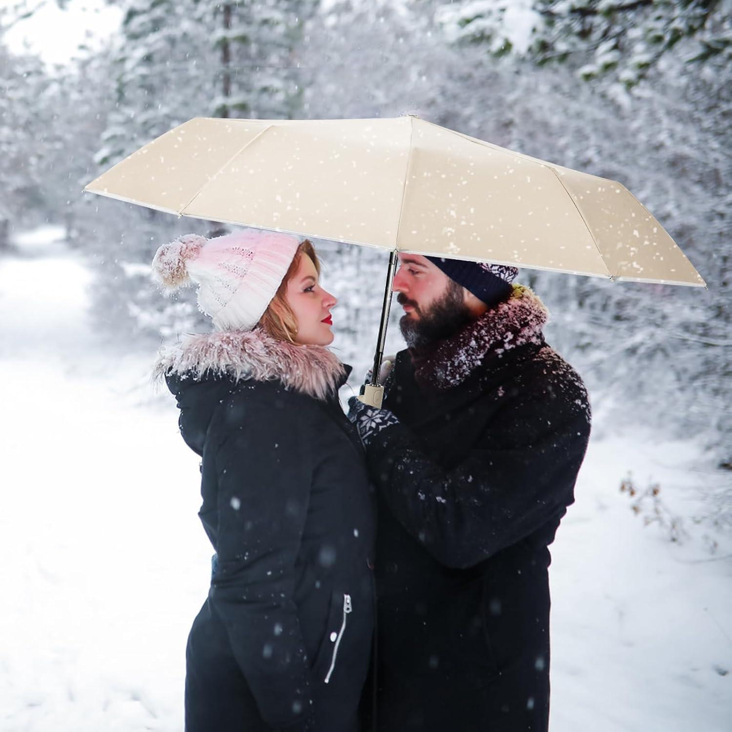 Paraguas de Viaje TradMall 280T Plegable a Prueba de Viento