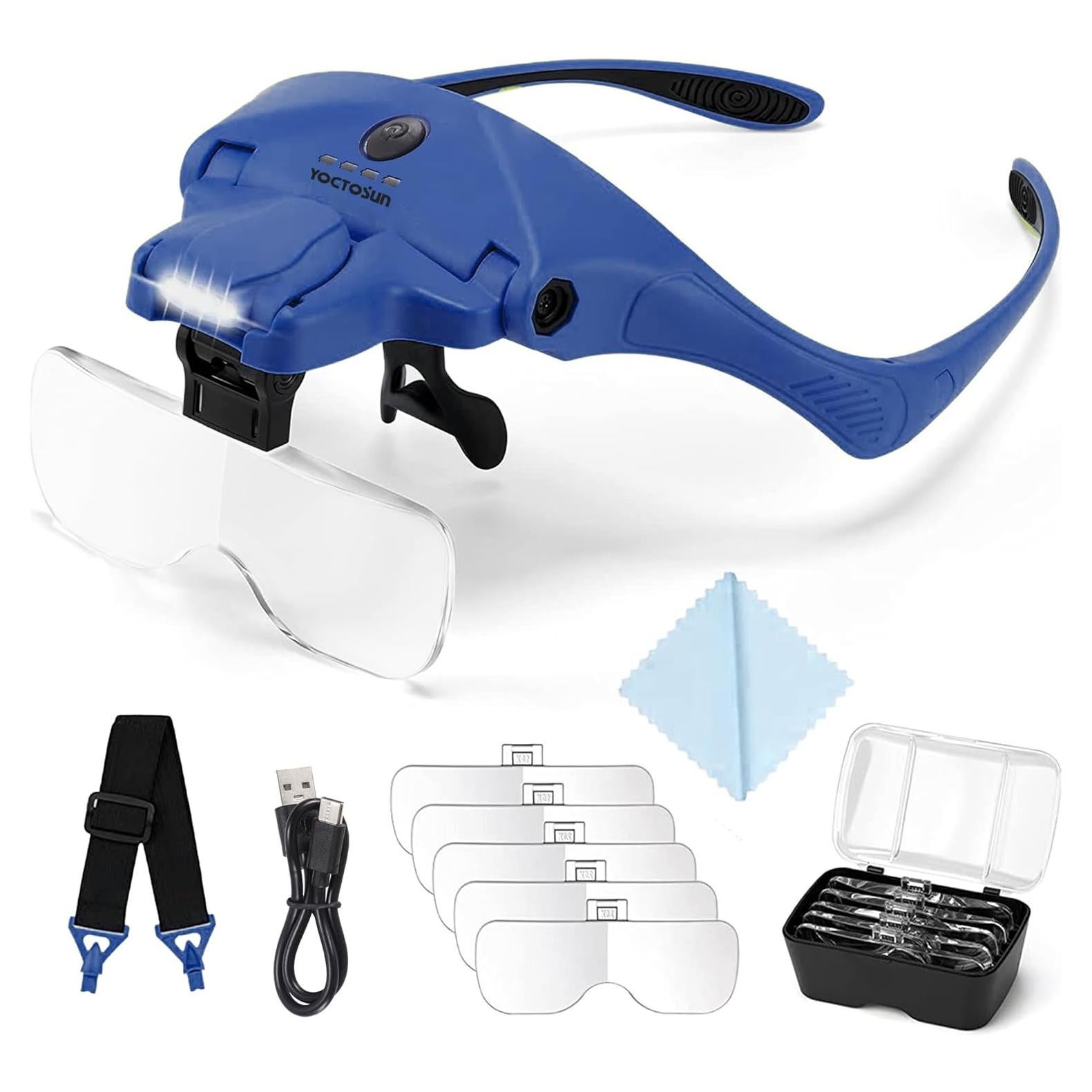 Lentes de Aumento YOCTOSUN con Luz LED 1X a 3.5X Recargables