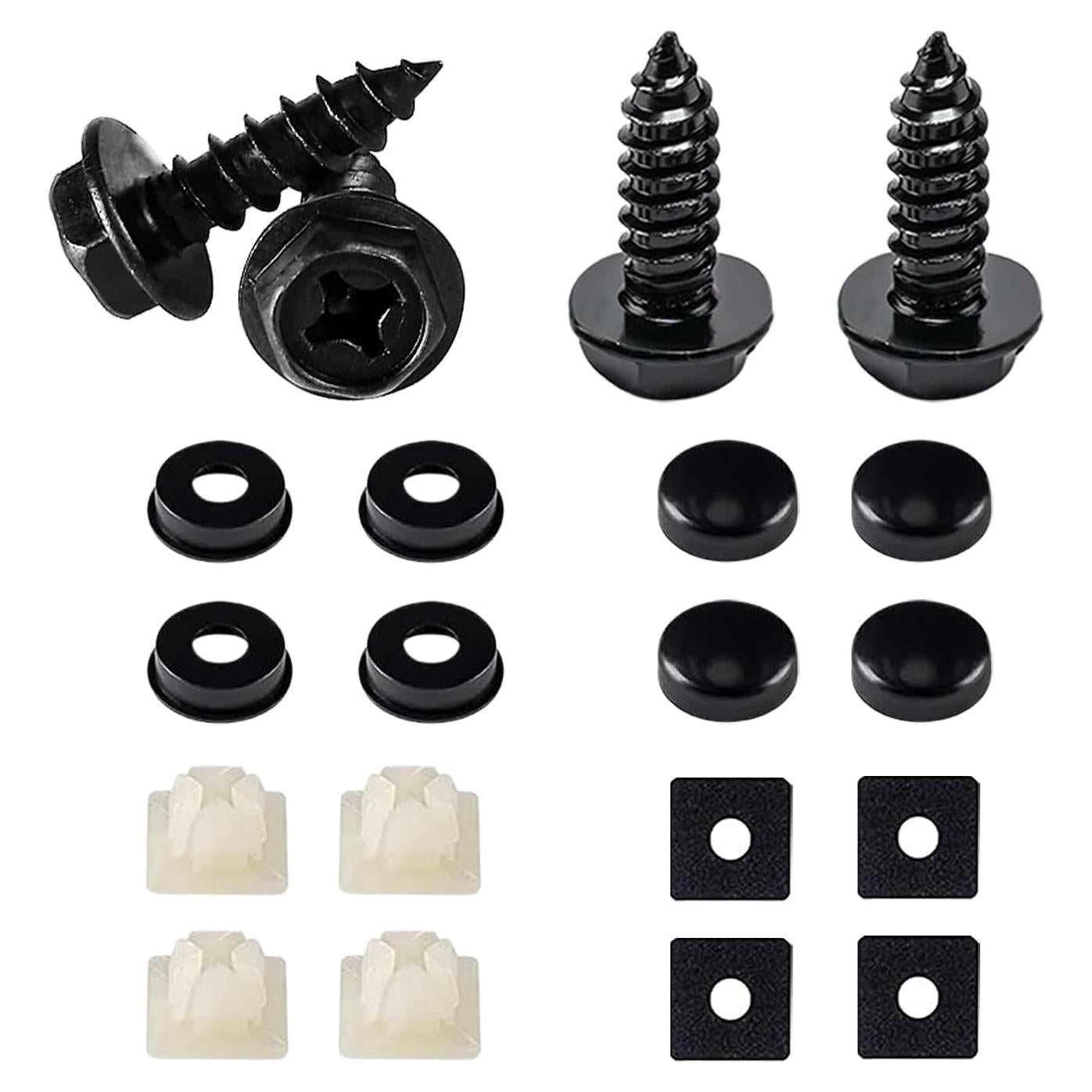 Kewucn Tornillos Autoperforantes para Placas de Licencia 4 Pzas