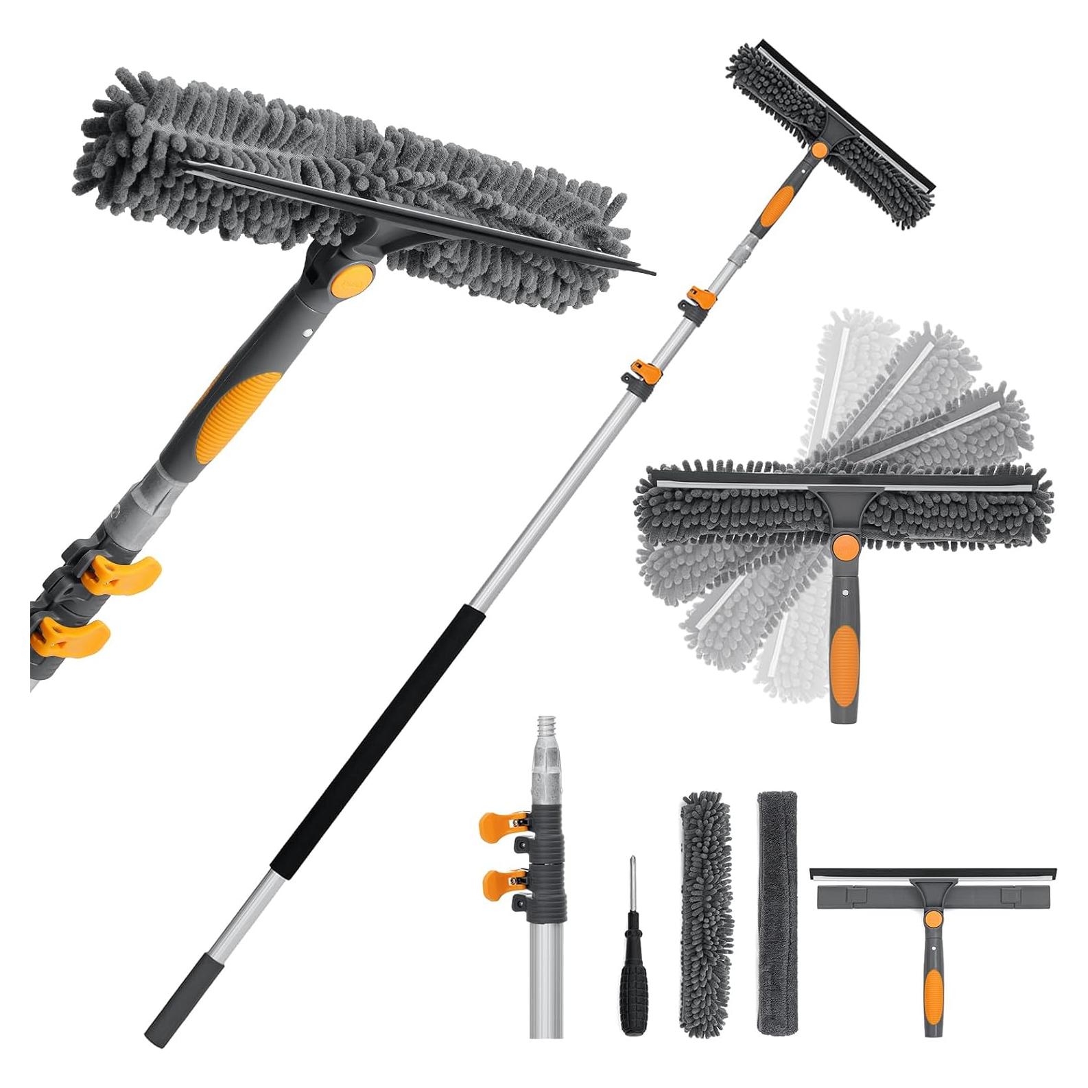 Limpiaparabrisas de Ventana 2 en 1 Bestnifly 12FT Telescópico