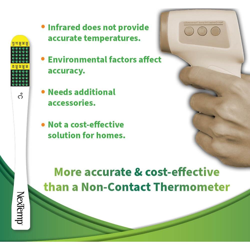 Termómetros de un solo uso NexTemp Ultra 100 unidades Celsius