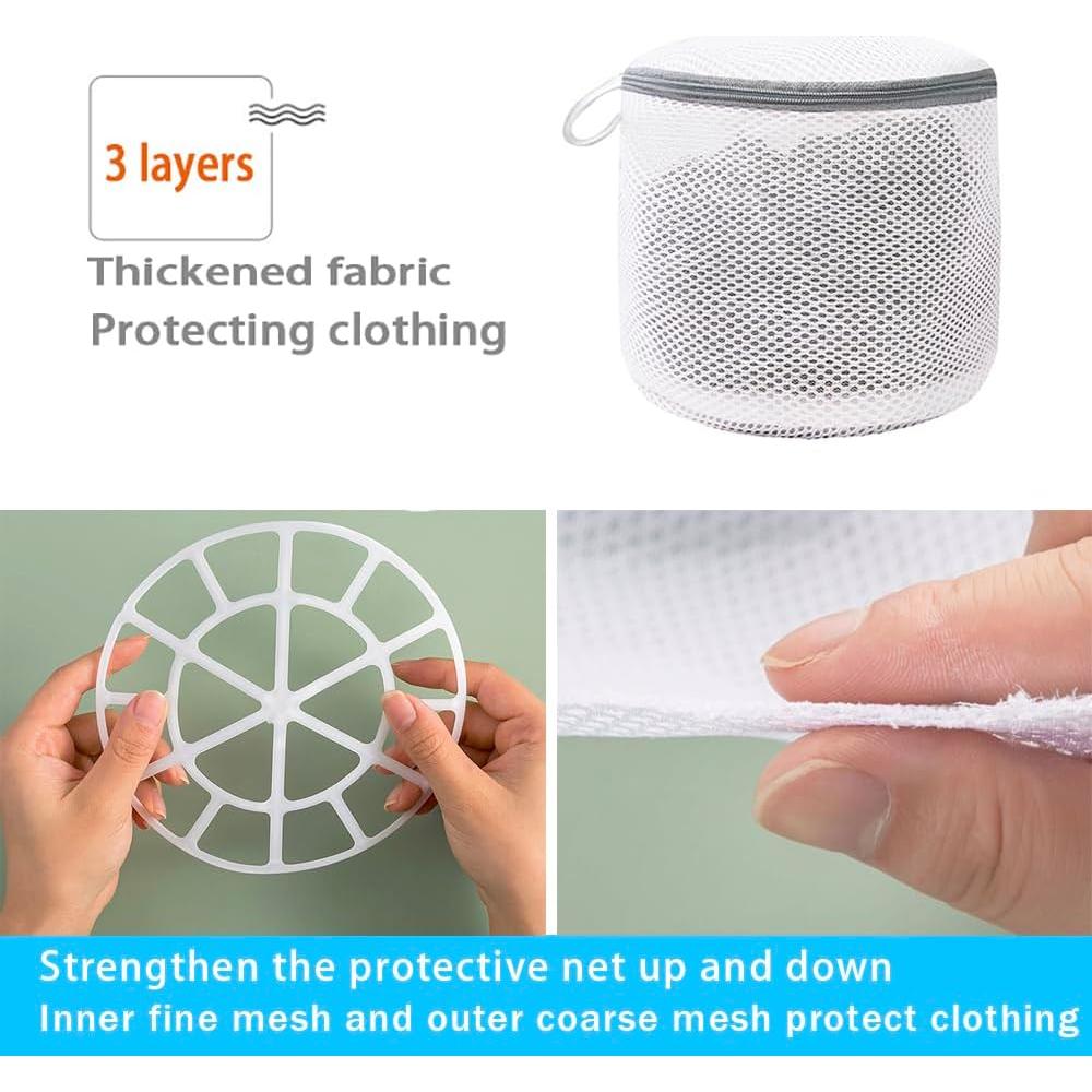 3Pcs Mesh Laundry Bags for Washing Delicates,with Upgrade the hanging ring,lingerie bags for washing delicates,Travel bag (1 Large 16x20,1 Medium 12x16,1 bra laundry bag)