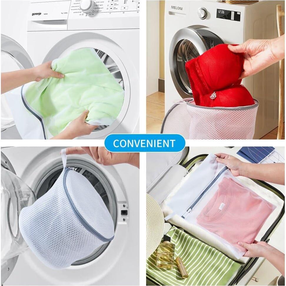 3Pcs Mesh Laundry Bags for Washing Delicates,with Upgrade the hanging ring,lingerie bags for washing delicates,Travel bag (1 Large 16x20,1 Medium 12x16,1 bra laundry bag)