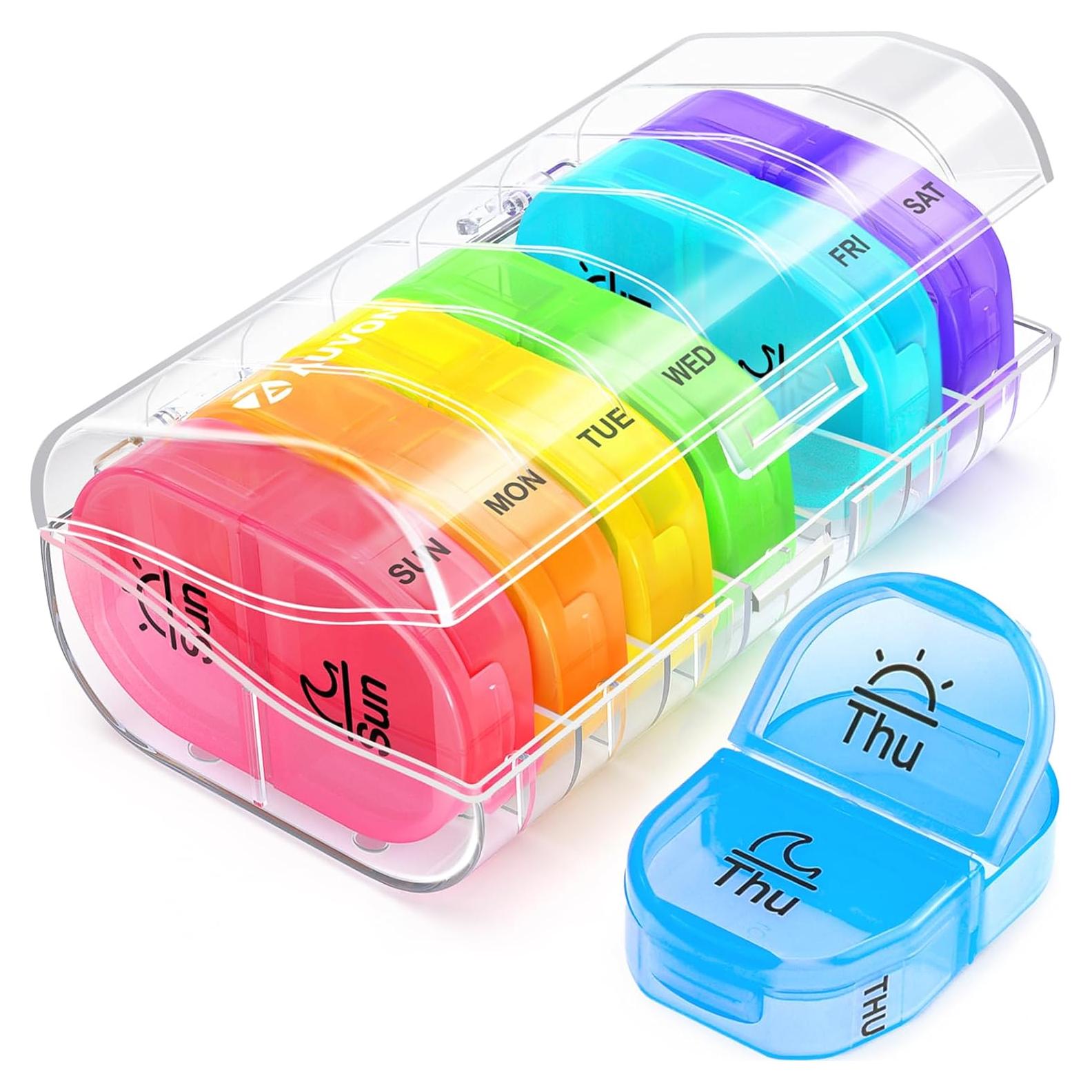 Organizador Semanal de Pastillas AUVON AM PM 7 Compartimentos