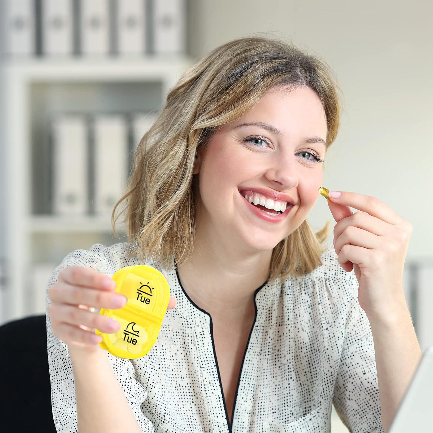 Organizador Semanal de Pastillas AUVON AM PM 7 Compartimentos